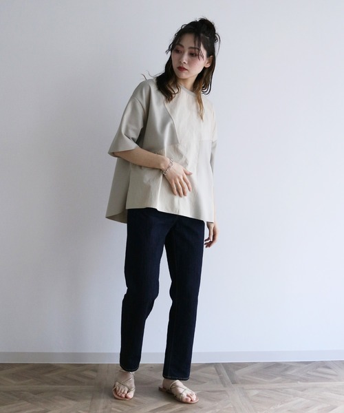 Lant Kalte（ラントカルテ）の「【Lant Kalte】カット×タイプライタードッキングプルオーバー（Tシャツ/カットソー・レディース・オフホワイト/ブラック/グレイッシュベージュ・M）」の22枚目の写真