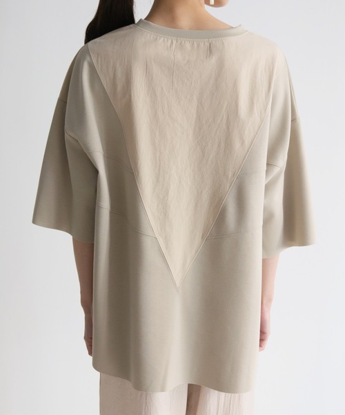 Lant Kalte（ラントカルテ）の「【Lant Kalte】カット×タイプライタードッキングプルオーバー（Tシャツ/カットソー・レディース・オフホワイト/ブラック/グレイッシュベージュ・M）」の10枚目の写真