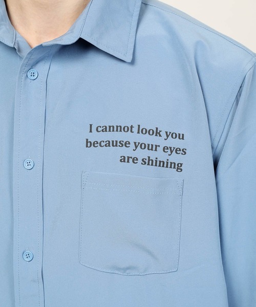 TopIsm（トップイズム）の「バックプリント ビッグシルエットロング丈オープンカラーシャツ（シャツ/ブラウス・メンズ・ブラック/オフホワイト/サックスブルー・LL/M/L）」の13枚目の写真