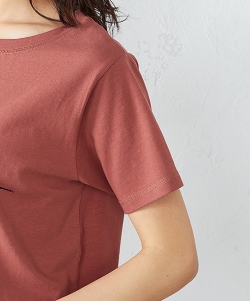 COMME CA ISM(コムサイズム)の「《コットン》 クルーネック プリントTシャツ(Tシャツ/カットソー・レディース・ホワイト/ローズ/カーキ/ブラック・SMALL/MEDIUM/LARGE)」の12枚目の写真