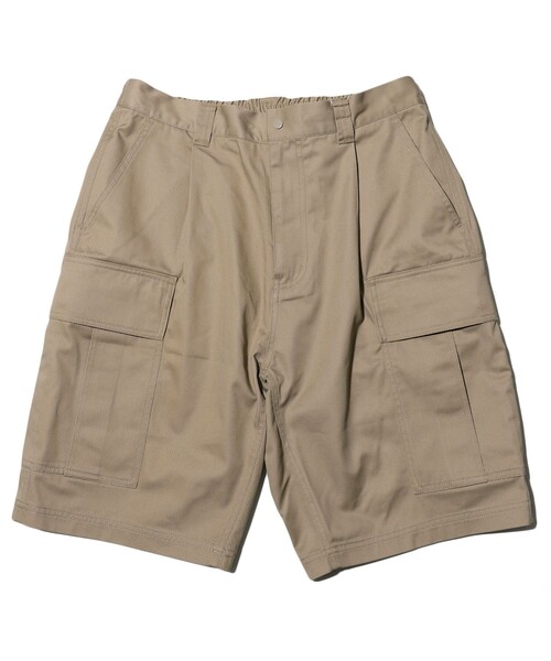 FREAK'S STORE（フリークスストア）の「WEB限定 6ポケット ワイドシルエット カーゴショーツ/ミリタリー/カモフラ柄（カーゴパンツ・メンズ・ブラック/ベージュ/オリーブ/ウッドランド/デザートカモ/ライトインディゴブルー/ダークインディゴブルー・SMALL/MEDIUM/LARGE）」の8枚目の写真