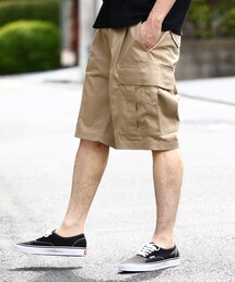 FREAK'S STORE | WEB限定 6ポケット ワイドシルエット カーゴショーツ/ミリタリー/カモフラ柄(カーゴパンツ)