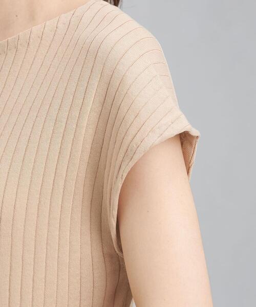 green label relaxing（グリーンレーベルリラクシング）の「[ 手洗い可能 ] CB ワイド リブ フレンチ スリーブ プルオーバー ニット（ニット/セーター・レディース・ピンク/ブラウン/ベージュ・FREE）」の8枚目の写真