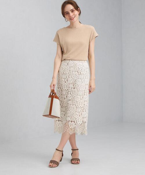 green label relaxing（グリーンレーベルリラクシング）の「[ 手洗い可能 ] CB ワイド リブ フレンチ スリーブ プルオーバー ニット（ニット/セーター・レディース・ピンク/ブラウン/ベージュ・FREE）」の11枚目の写真