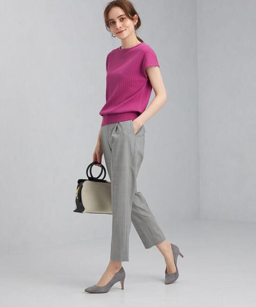 green label relaxing（グリーンレーベルリラクシング）の「[ 手洗い可能 ] CB ワイド リブ フレンチ スリーブ プルオーバー ニット（ニット/セーター・レディース・ピンク/ブラウン/ベージュ・FREE）」の13枚目の写真