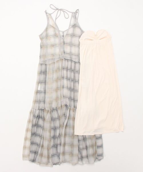 LILY BROWN（リリーブラウン）の「パッチワーク柄キャミワンピース（ワンピース・レディース・ブラック/ベージュ/マルチ・FREE）」の13枚目の写真