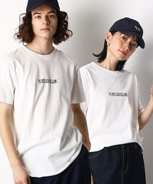 Purple&Yellow | バックプリント　ラウンドTシャツ(Tシャツ/カットソー)