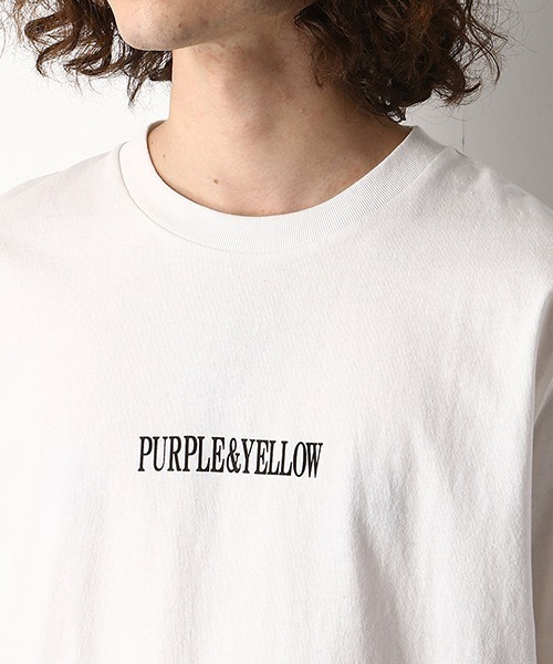 Purple&Yellow（パープルアンドイエロー）の「バックプリント　ラウンドTシャツ（Tシャツ/カットソー・メンズ・ブラック/ホワイト・LARGE/SMALL/MEDIUM/X-LARGE）」の6枚目の写真