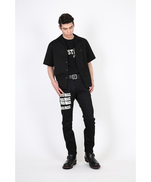 HYSTERIC GLAMOUR（ヒステリックグラマー）の「TYPE LOGO オープンカラーシャツ（シャツ/ブラウス・メンズ・ホワイト/ブラック・SMALL/MEDIUM/LARGE）」の5枚目の写真