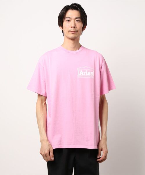 ARIES(アリーズ)の「【ARIES / アリーズ】 TEMPLE SS TEE(Tシャツ/カットソー・メンズ・ネイビー/ピンク・MEDIUM/LARGE/X-LARGE/SMALL)」の8枚目の写真