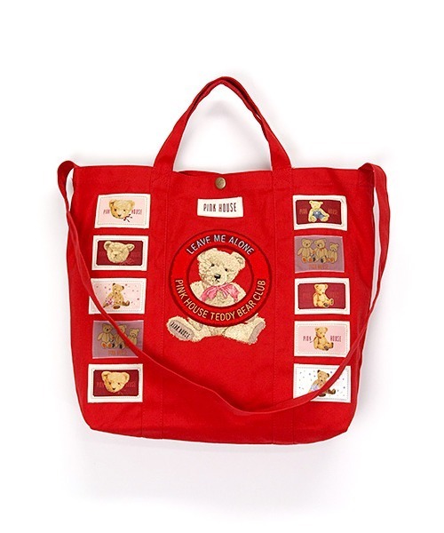 PINK HOUSE（ピンクハウス）の「テディベアクラブ刺繍バッグ（トート