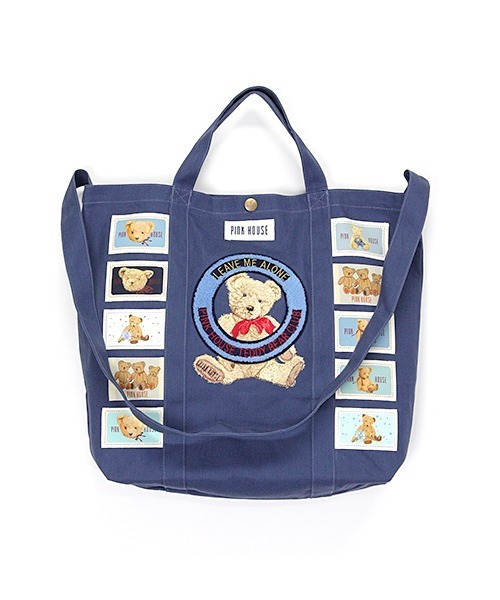 PINK HOUSE（ピンクハウス）の「テディベアクラブ刺繍バッグ（トート