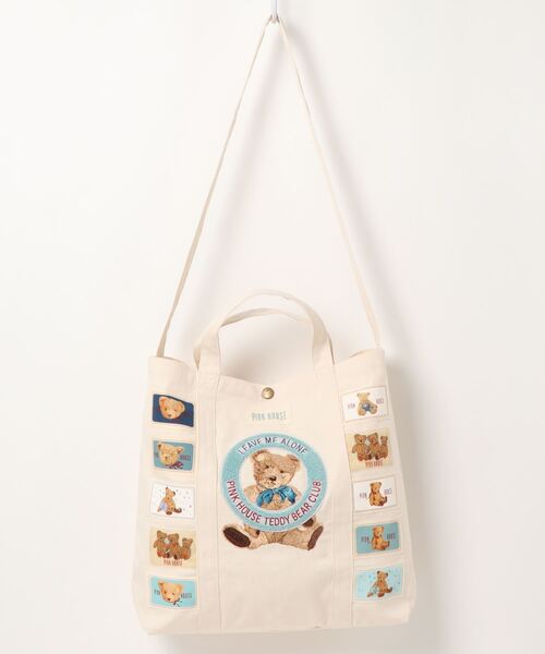 PINK HOUSE（ピンクハウス）の「テディベアクラブ刺繍バッグ（トート
