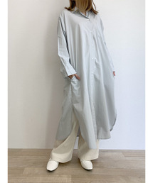 Side slit shirt one-piece / サイドスリットシャツワンピース