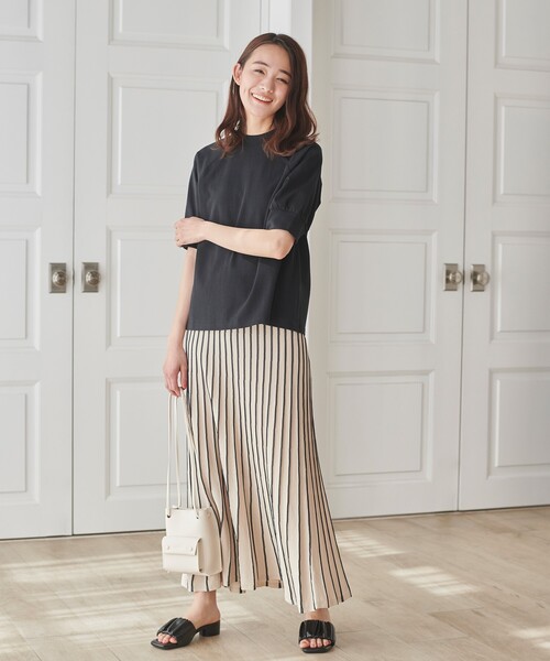 grove（グローブ）の「◆【UVカット】柔らかドライタッチタック編みニットスカート（スカート・レディース・ネイビー/イエロー系2/ブルー系2/ネイビー系2/パープル系1/ブルー系7/ベージュ系その他6・01/03/04/05/02）」の13枚目の写真