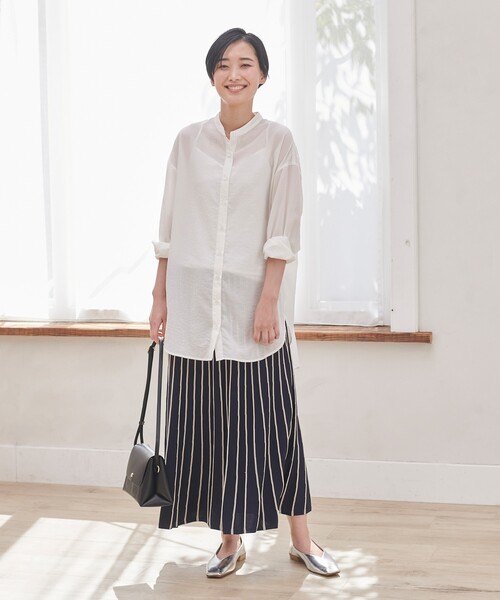 grove（グローブ）の「◆【UVカット】柔らかドライタッチタック編みニットスカート（スカート・レディース・ネイビー/イエロー系2/ブルー系2/ネイビー系2/パープル系1/ブルー系7/ベージュ系その他6・01/03/04/05/02）」の10枚目の写真