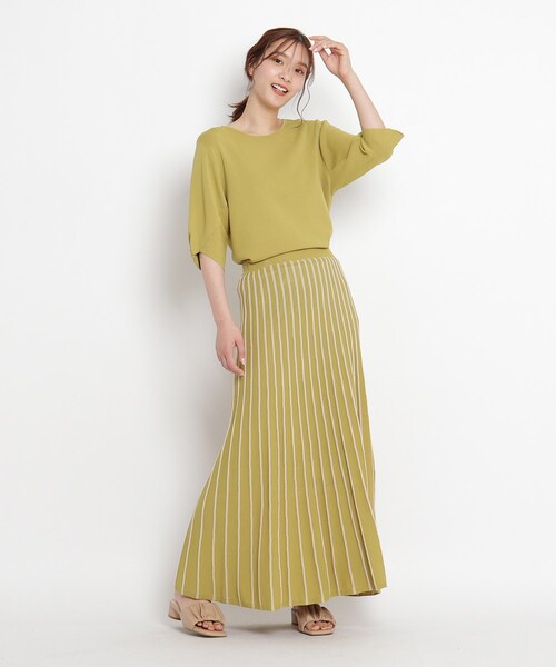 grove（グローブ）の「◆【UVカット】柔らかドライタッチタック編みニットスカート（スカート・レディース・ネイビー/イエロー系2/ブルー系2/ネイビー系2/パープル系1/ブルー系7/ベージュ系その他6・01/03/04/05/02）」の11枚目の写真