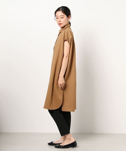 MATCH&more（マッチアンドモア）の「シャツカラー前開きワンピース（シャツワンピース・レディース・ホワイト/ベージュ/ブラウン・FREE）」の7枚目の写真