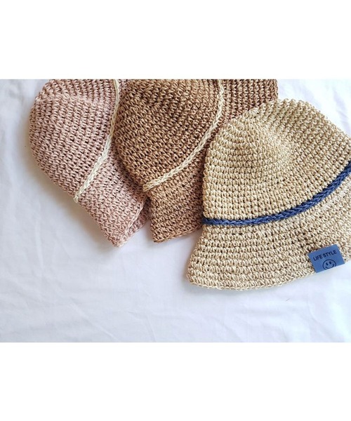 CALIFORNIA OUTFITTERS（カリフォルニア アウトフィッターズ）の「【キッズ商品】ストローハット（ハット・キッズ・アイボリー/ブラウン/ピンク・ONE SIZE）」の4枚目の写真