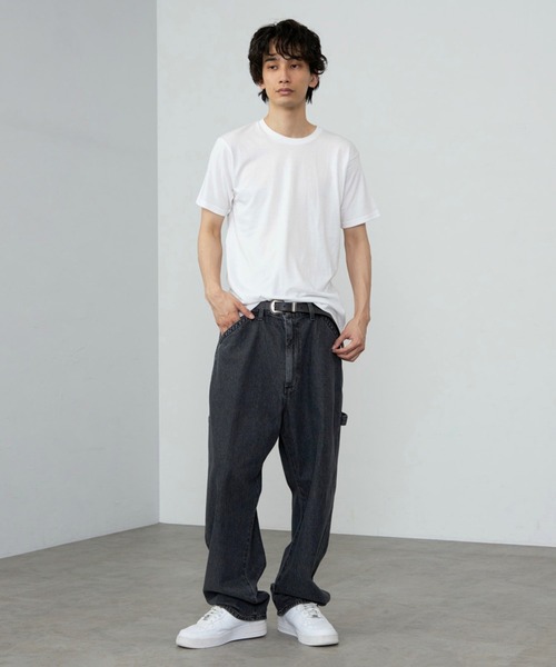 セール】EDWIN エドウィン STEPMARK ワイドストレート デニム