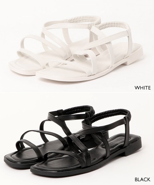 UNE MANSION（ユヌマンション）の「ストラップサンダル（スニーカー・レディース・ホワイト/ブラック・23.0cm/24.0cm/25.0cm）」の3枚目の写真