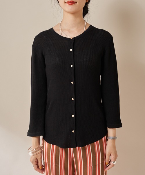 SHENERY（シーナリー）の「14Gリブカーディガン（カーディガン/ボレロ・レディース・ブラック・FREE）」の16枚目の写真