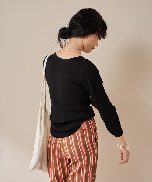 SHENERY（シーナリー）の「14Gリブカーディガン（カーディガン/ボレロ・レディース・ブラック・FREE）」の8枚目の写真