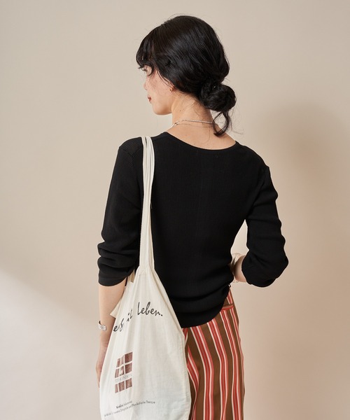 SHENERY（シーナリー）の「14Gリブカーディガン（カーディガン/ボレロ・レディース・ブラック・FREE）」の7枚目の写真