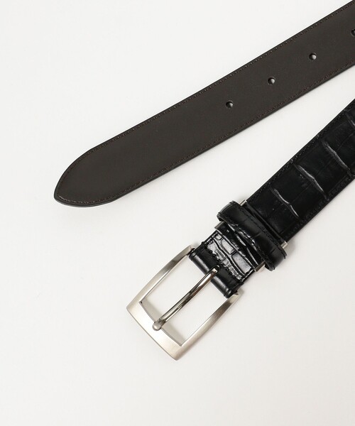 BEAMS HEART(ビームスハート)の「クロコスタンプ レザーベルト(ベルト・メンズ・ブラウン/ネイビー/ブラック・ONE SIZE)」の5枚目の写真