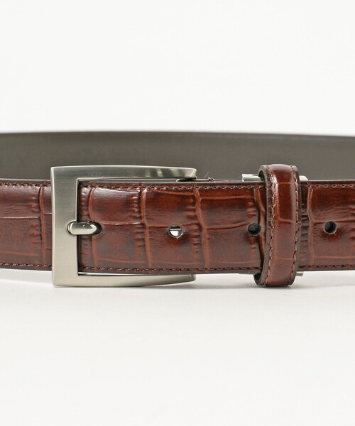 BEAMS HEART(ビームスハート)の「クロコスタンプ レザーベルト(ベルト・メンズ・ブラウン/ネイビー/ブラック・ONE SIZE)」の9枚目の写真