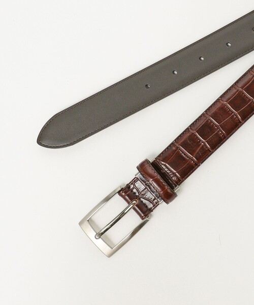 BEAMS HEART(ビームスハート)の「クロコスタンプ レザーベルト(ベルト・メンズ・ブラウン/ネイビー/ブラック・ONE SIZE)」の10枚目の写真