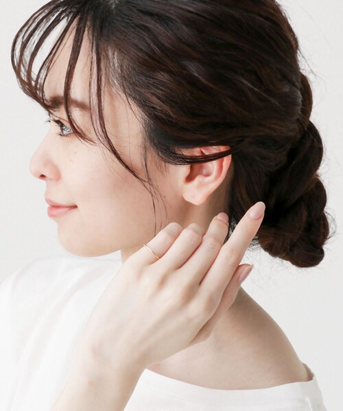 COCOSHNIK(ココシュニック)の「K10丸線ピンキーリング(リング・レディース・ホワイト系その他7・5号/3号)」の9枚目の写真