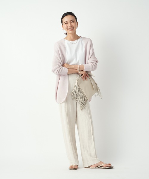 RIVE DROITE（リヴドロワ）の「ターンバックカットソー（Tシャツ/カットソー・レディース・オフホワイト/ブラック/ローズ/ボルドー/ダークグリーン/ライトベージュ・FREE）」の15枚目の写真