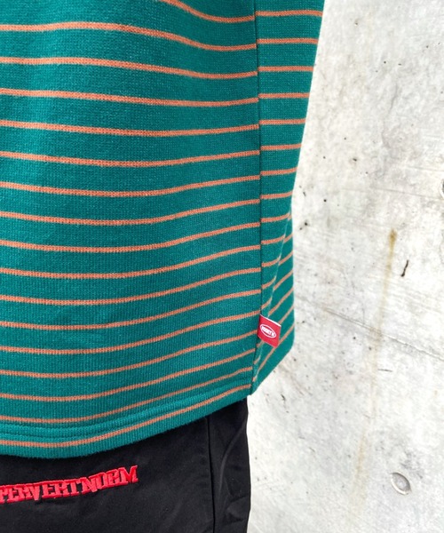 WHO'S WHO gallery（フーズフーギャラリー）の「【KOOKY'N/クーキー】KY刺繍ボーダーTEE（Tシャツ/カットソー・メンズ・ホワイト/ブラック/グリーン・FREE）」の10枚目の写真