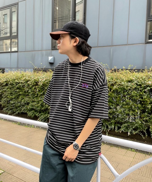 WHO'S WHO gallery（フーズフーギャラリー）の「【KOOKY'N/クーキー】KY刺繍ボーダーTEE（Tシャツ/カットソー・メンズ・ホワイト/ブラック/グリーン・FREE）」の19枚目の写真