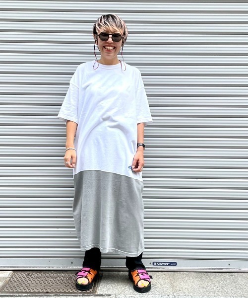 BEAVER（ビーバー）の「GERRY COSBY/ジェリーコスビー 2tone sports one-piece  別注ワンピース（ワンピース・レディース・ホワイト/オリーブ/カーキ・MEDIUM）」の2枚目の写真