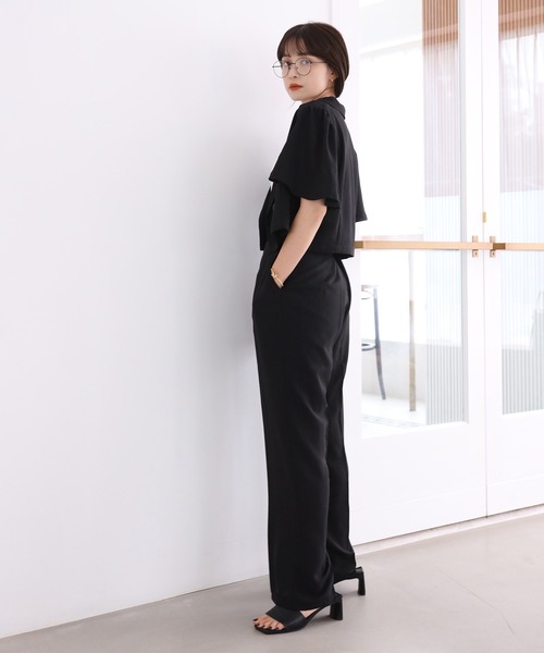 one after another NICE CLAUP（ワンアフターアナザーナイスクラップ）の「ハイウエストスラックス(セットアップジャケットあり)（スラックス・レディース・アイボリー/ブラック/ブラウン/ベージュ系その他・SMALL/MEDIUM）」の17枚目の写真