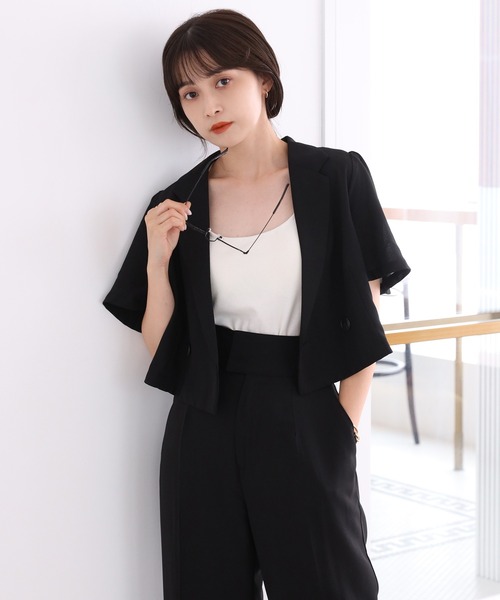 one after another NICE CLAUP（ワンアフターアナザーナイスクラップ）の「ハイウエストスラックス(セットアップジャケットあり)（スラックス・レディース・アイボリー/ブラック/ブラウン/ベージュ系その他・SMALL/MEDIUM）」の22枚目の写真