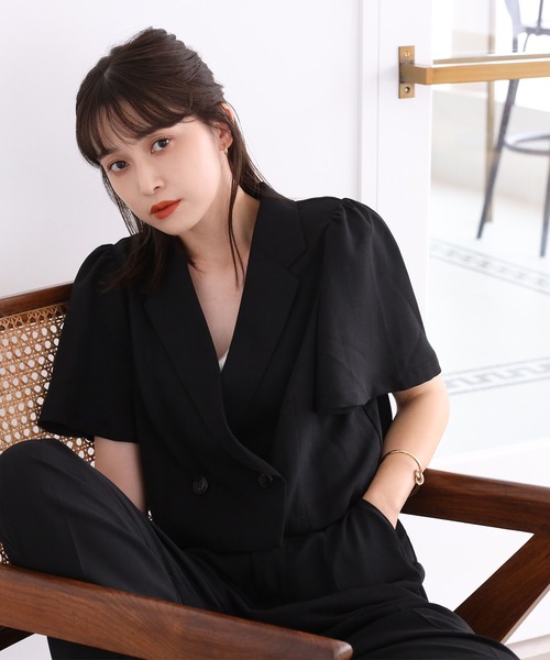 one after another NICE CLAUP（ワンアフターアナザーナイスクラップ）の「ハイウエストスラックス(セットアップジャケットあり)（スラックス・レディース・アイボリー/ブラック/ブラウン/ベージュ系その他・SMALL/MEDIUM）」の8枚目の写真