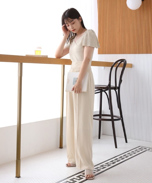 one after another NICE CLAUP（ワンアフターアナザーナイスクラップ）の「ハイウエストスラックス(セットアップジャケットあり)（スラックス・レディース・アイボリー/ブラック/ブラウン/ベージュ系その他・SMALL/MEDIUM）」の16枚目の写真