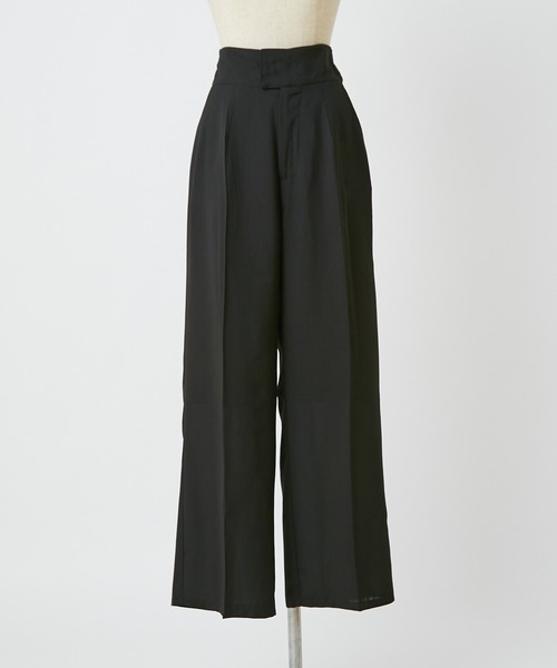 one after another NICE CLAUP（ワンアフターアナザーナイスクラップ）の「ハイウエストスラックス(セットアップジャケットあり)（スラックス・レディース・アイボリー/ブラック/ブラウン/ベージュ系その他・SMALL/MEDIUM）」の9枚目の写真