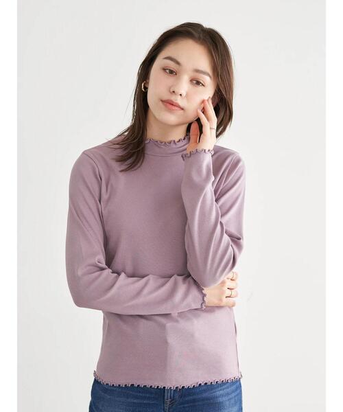 earth music&ecology（アースミュージックアンドエコロジー）の「ハイネックメローリブ長袖プルオーバー ＊（Tシャツ/カットソー・レディース・ブラック/ブラウン/オフホワイト/ミント/ラベンダー/ライトベージュ・S/M）」の22枚目の写真