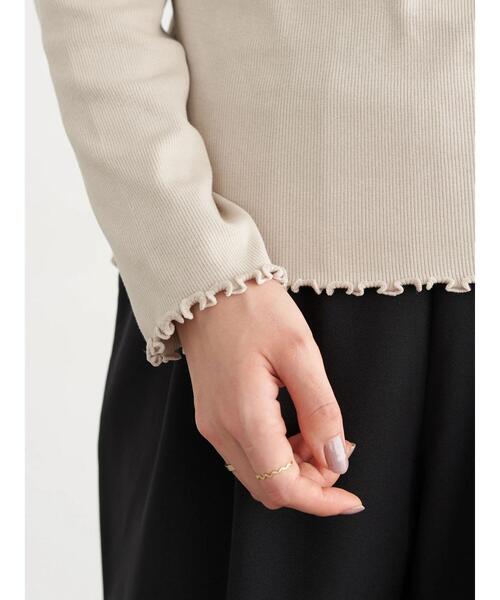 earth music&ecology（アースミュージックアンドエコロジー）の「ハイネックメローリブ長袖プルオーバー ＊（Tシャツ/カットソー・レディース・ブラック/ブラウン/オフホワイト/ミント/ラベンダー/ライトベージュ・S/M）」の20枚目の写真