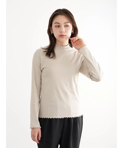 earth music&ecology（アースミュージックアンドエコロジー）の「ハイネックメローリブ長袖プルオーバー ＊（Tシャツ/カットソー・レディース・ブラック/ブラウン/オフホワイト/ミント/ラベンダー/ライトベージュ・S/M）」の19枚目の写真