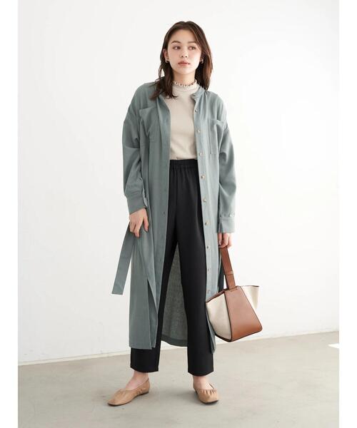 earth music&ecology（アースミュージックアンドエコロジー）の「ハイネックメローリブ長袖プルオーバー ＊（Tシャツ/カットソー・レディース・ブラック/ブラウン/オフホワイト/ミント/ラベンダー/ライトベージュ・S/M）」の17枚目の写真