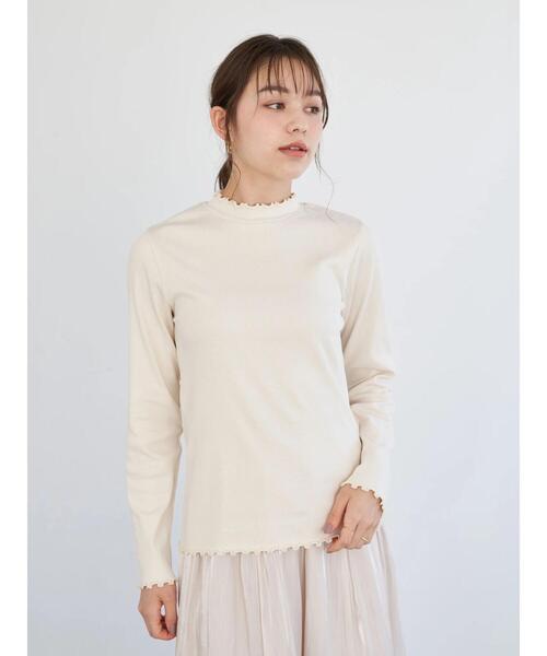 earth music&ecology（アースミュージックアンドエコロジー）の「ハイネックメローリブ長袖プルオーバー ＊（Tシャツ/カットソー・レディース・ブラック/ブラウン/オフホワイト/ミント/ラベンダー/ライトベージュ・S/M）」の15枚目の写真