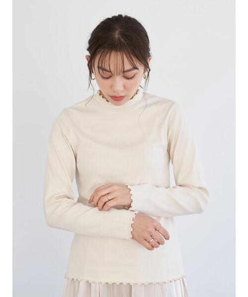 earth music&ecology（アースミュージックアンドエコロジー）の「ハイネックメローリブ長袖プルオーバー ＊（Tシャツ/カットソー・レディース・ブラック/ブラウン/オフホワイト/ミント/ラベンダー/ライトベージュ・S/M）」の14枚目の写真