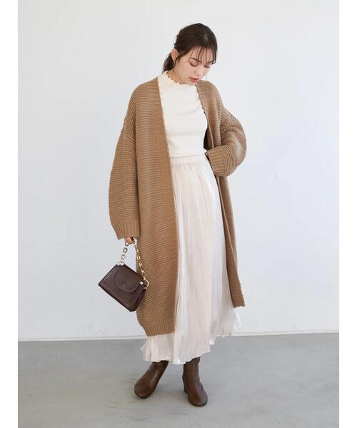 earth music&ecology（アースミュージックアンドエコロジー）の「ハイネックメローリブ長袖プルオーバー ＊（Tシャツ/カットソー・レディース・ブラック/ブラウン/オフホワイト/ミント/ラベンダー/ライトベージュ・S/M）」の12枚目の写真