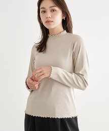 ハイネックメローリブ長袖プルオーバー ＊