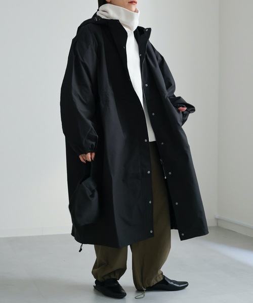 セール】ボリュームスリーブフードロングブルゾンコート ＜モッズ